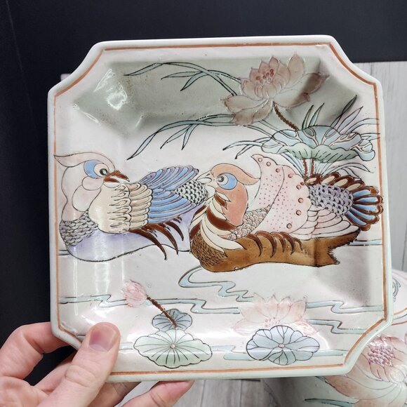 Vintage Chinese Dynasty by Heygill HFP Jar & Plate Painted Decorative Macau - Picture 5 of 12